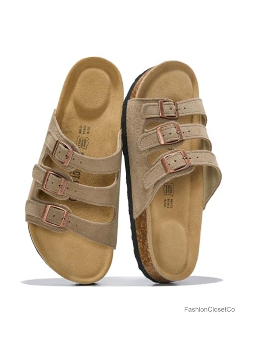 Genuine Leather Slide Sandals for Women Summer Comfortable Lightweight